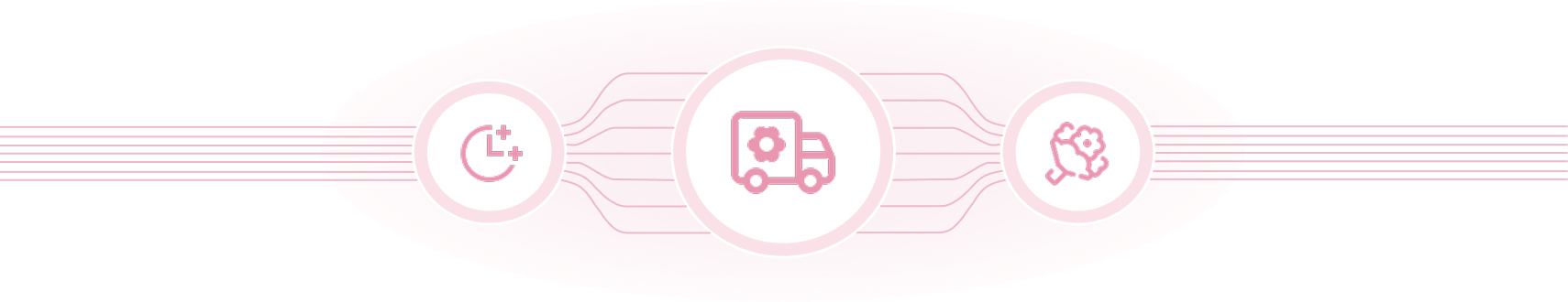 Ілюстрація доставки свіжих квітів